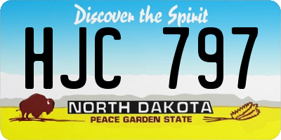 ND license plate HJC797