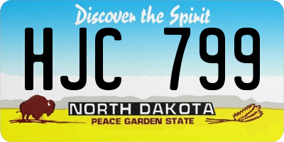 ND license plate HJC799
