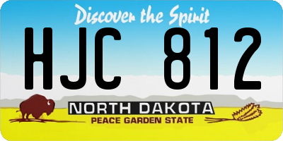 ND license plate HJC812