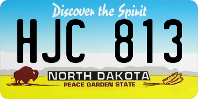 ND license plate HJC813