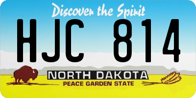 ND license plate HJC814