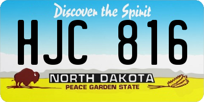 ND license plate HJC816