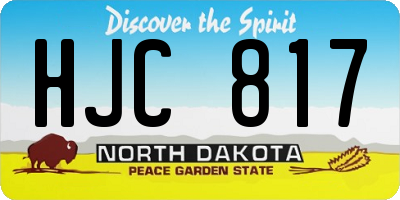 ND license plate HJC817