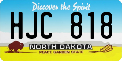 ND license plate HJC818