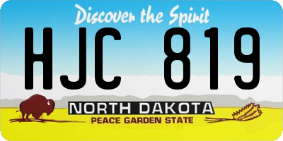 ND license plate HJC819