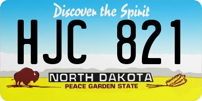 ND license plate HJC821