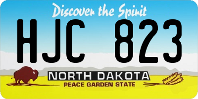 ND license plate HJC823