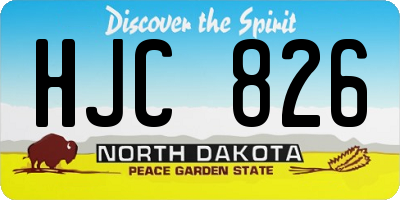 ND license plate HJC826