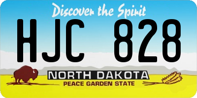 ND license plate HJC828