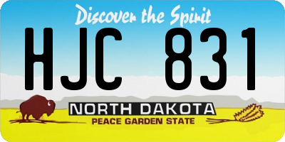 ND license plate HJC831