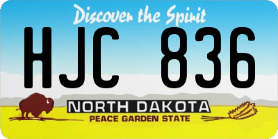 ND license plate HJC836