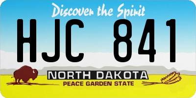 ND license plate HJC841