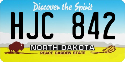 ND license plate HJC842