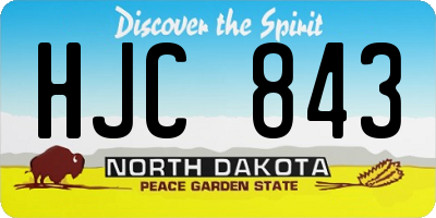 ND license plate HJC843