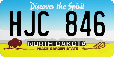 ND license plate HJC846