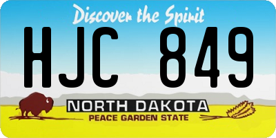 ND license plate HJC849