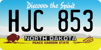 ND license plate HJC853