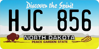 ND license plate HJC856