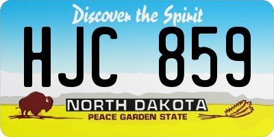 ND license plate HJC859