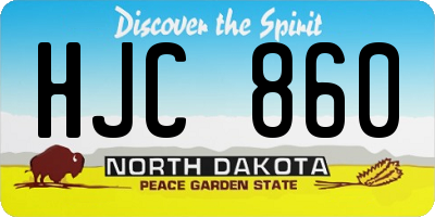 ND license plate HJC860