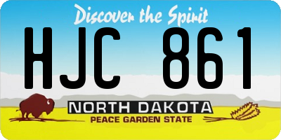 ND license plate HJC861