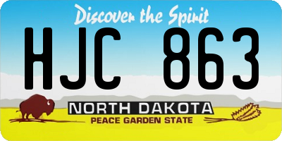 ND license plate HJC863