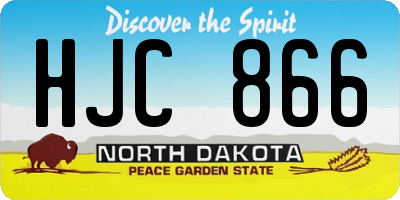 ND license plate HJC866