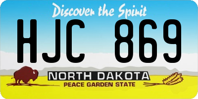 ND license plate HJC869