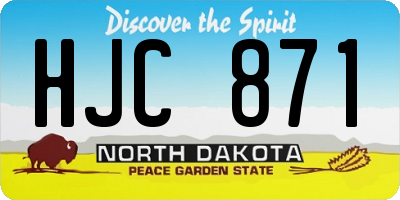 ND license plate HJC871