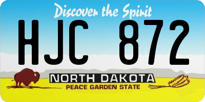 ND license plate HJC872