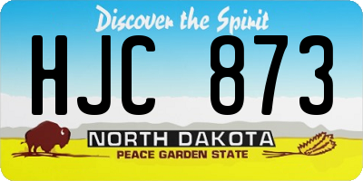 ND license plate HJC873