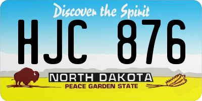 ND license plate HJC876