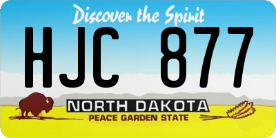 ND license plate HJC877