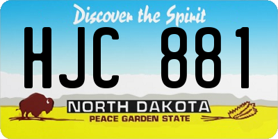 ND license plate HJC881