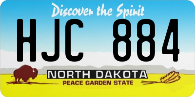 ND license plate HJC884