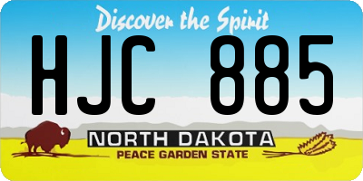 ND license plate HJC885