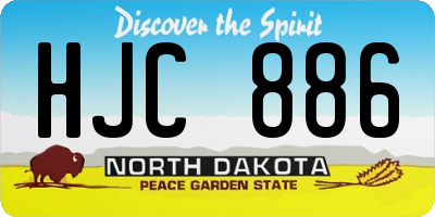 ND license plate HJC886