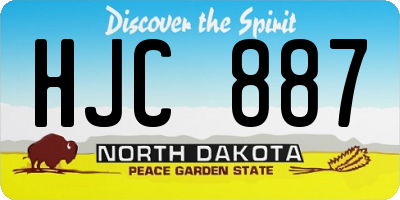 ND license plate HJC887