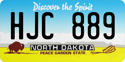 ND license plate HJC889