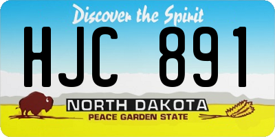 ND license plate HJC891