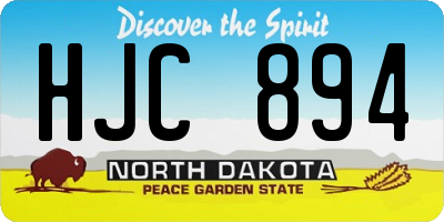 ND license plate HJC894