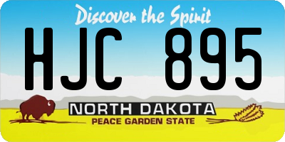 ND license plate HJC895