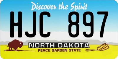 ND license plate HJC897