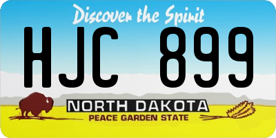 ND license plate HJC899