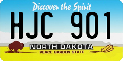 ND license plate HJC901