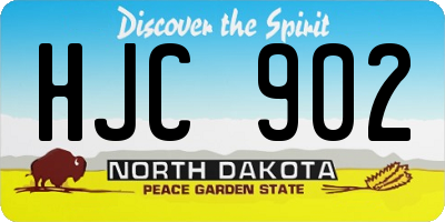 ND license plate HJC902