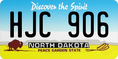 ND license plate HJC906