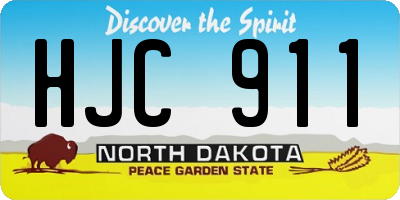 ND license plate HJC911