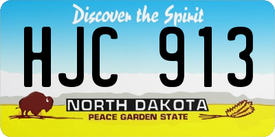 ND license plate HJC913