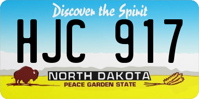 ND license plate HJC917